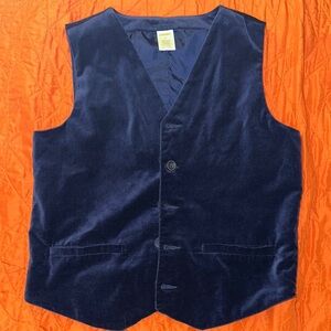 Navy Velvet Vest